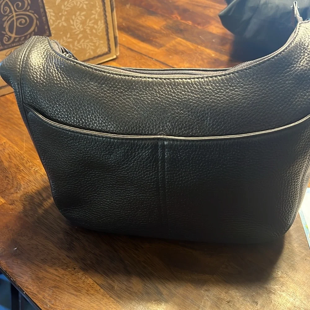 Brighton Barbados Pebbled Leather Braided Strap Hobo Shoulder Bag - Picture 8 of 14